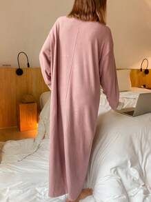 DAZY Minimalist Loose Half-Placket House Dress