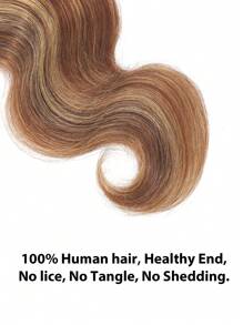 亮点夹式接发一体 5 夹雷米真人发金色混合棕色波浪人发假发夹发饰 - SP4/27 - 查看 6