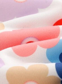 Cozy Pixies 2 件套女婴彩色花卉印花圆领插肩运动衫和慢跑裤套装 - 藍色 - 查看 6