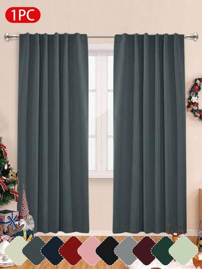 1 szt. Jednolita Kolorowa Premium Wielofunkcyjna Zaciemniająca Zasłona, Nowoczesny Minimalistyczny Design, Blokada Słońca Do Sypialni, Salonu, Dekoracji Balkonu