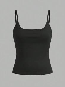 SHEIN EZwear 3pcs Women Casual Camisole Set With Padded Bra, Thermal Thermal Lined, Suitable For Autumn/Winter