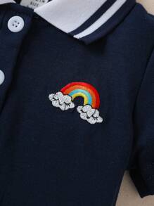 Souflis Souflis Baby Mädchen Lässiges Polo Kleid mit gesticktem Bienenmuster, Sommer