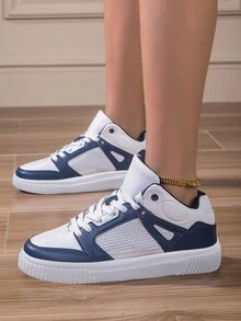 Giày thể thao ngoài trời thời trang giản dị cổ thấp hợp thời trang cho trẻ em - Màu xanh lam - Xem 1