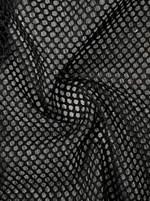 Slaydiva New Sexy Wrap Bra, Waistband, Mesh, Knitted Fabric, Black Back Panel, Hollow Eyelet Straps, Slim Fit Women's Top-C