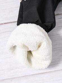 SHEIN Teen Boys Thickened Thermal Lined Outdoor Sports Fashionable Pilot Jacket, Windproof Multi-Pocket Bomber Jacket For Winter