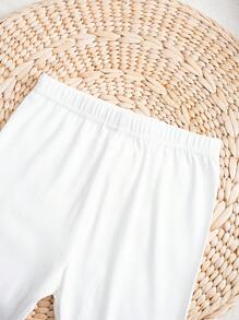 Cozy Pixies 2 件套女婴圣诞图案装饰绒球连帽运动衫和紧身裤套装