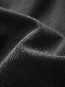 SHEIN 男童宽松休闲字母印花裤 - 黑色 - 查看 8