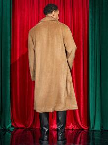 Mainfolk Men's Knit Casual & Fashionable Loose Fit Long Sleeve Cardigan, Autumn/Winter - Red - View 2