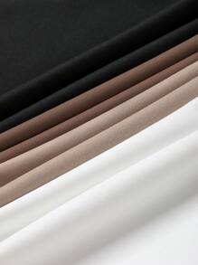 Muchica SHEIN EZwear 4 Pcs Solid Color Drawstring Waist Sweatpants, Warm And Fleece - Multicolor - View 6