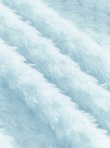 Cozy Pixies Baby Girl Solid Color Hooded Thick Fleece Jacket - Blue - View 4