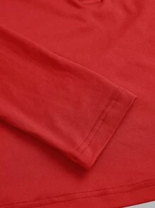 SHEIN EZwear 3pcs/Pack Women Plus Size Casual Minimalist Knit Crew Neck Long Sleeve T-Shirt Tops, Suitable For Autumn/Winter - Multicolor - View 5