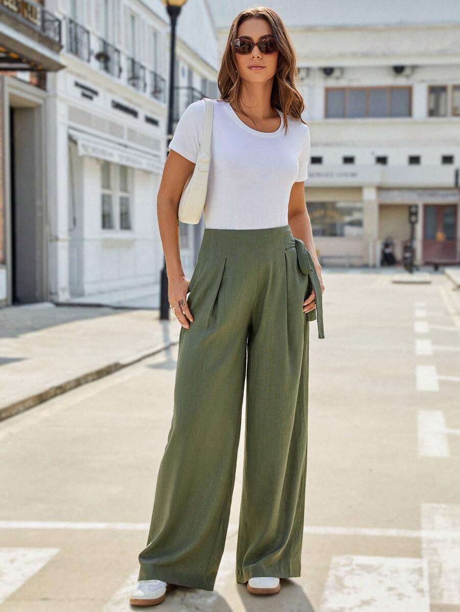 Aveloria Affinna 1 条女士系腰设计长裤，秋季时尚