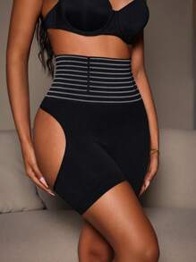 1pc Seamless Women's Shapewear With Hollow Out Design, Sexy Ultra High Elastic Butt Lifter Panties