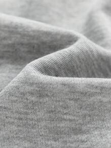 SHEIN Quần dài rút dây họa tiết chữ đơn giản rộng rãi cho bé trai 2 món/bộ - Nhiều màu - Xem 12