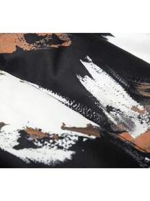 Manfinity Homme Chaqueta con cierre de cremallera con estampado de cepillado casual para hombre para invierno, abrigo con estampado de gráfico colorido para ir salir, regalo para amigos, esposo, novio