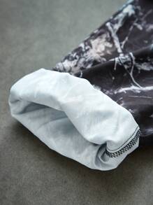 SHEIN Pantalones holgados informales de camuflaje con cordón para niños preadolescentes