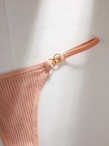 10pcs/Pack Metal Clip Decor Ladies G-String Panty