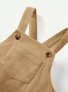 Cozy Pixies Babygirl 2 件套：半高领纯色上衣和连衣裤 - 卡其色 - 查看 3