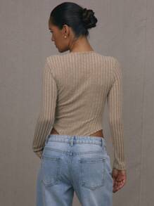 MUSERA Button Down Long Sleeve Bodysuit Casual Spring Summer Vacation