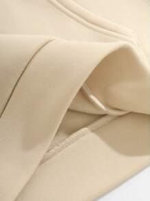 INAWLY Áo hoodie nỉ thường ngày in hình người đàn ông bánh gừng Giáng sinh này là thời điểm tuyệt vời nhất, mùa thu đông - Màu be - Xem 6