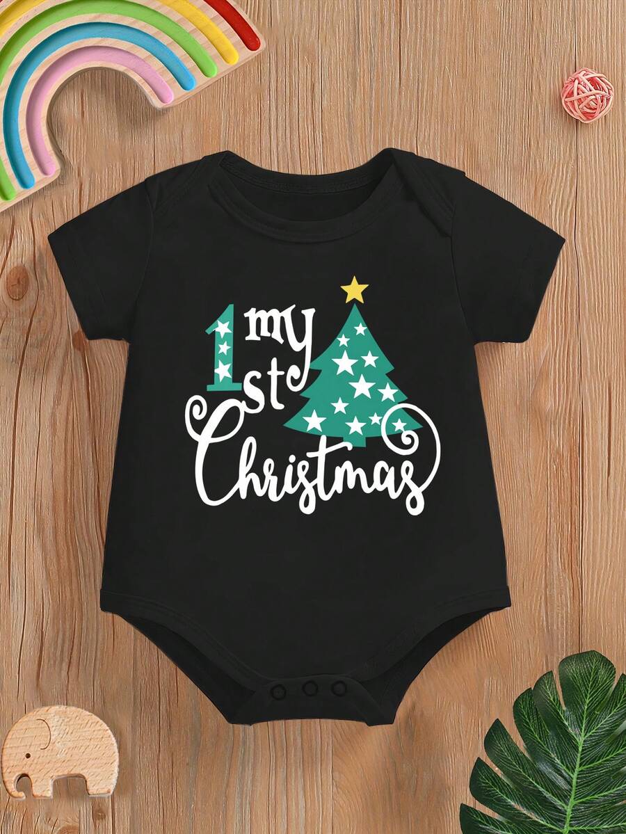 Christmas Baby Girl Polka Dot Creative Number Christmas Tree Shape