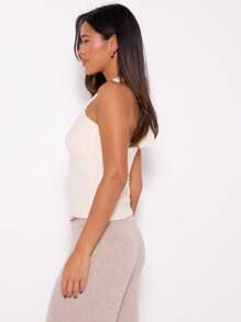 MUSERA Knit Halterneck Top Summer - Apricot - View 2