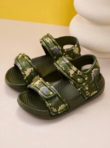 Toddler Boys Cute Cartoon Casual Lightweight Breathable Sandals For Summer - Green - View 4