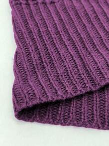 SHEIN LUNE Plus Size Women's Contrast Color Drop Shoulder Long Sleeve Casual Loose Sweater, For Winter Knit Pullover Fall Autumn - Multicolor - View 4