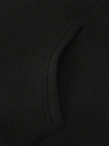 Manfinity Hypemode Sudadera con capucha holgada de 2 en 1 con bolsillo canguro y cordón de ajuste para hombres con gráfico eslogan - Multicolor - Ver 3