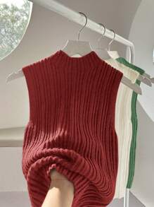 SHEIN Clasi 3pcs/Set New Fashion Tight Casual Knitted Pullover Base Layer Top - Multicolor - View 3