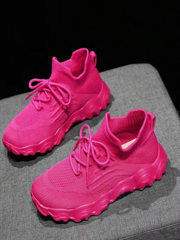 Breathable Lace-Up Socks Shoes, Colorful Bright Sports Sneakers