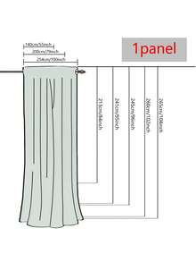 1 tấm rèm cản sáng dày giữ nhiệt mùa đông, chất liệu mềm mại, rèm cản sáng và chống gió ấm áp, thích hợp cho vách ngăn phòng khách và phòng ngủ - Màu be - Xem 7