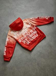 SHEIN Áo nỉ rộng rãi, thoải mái, in chữ dành cho bé trai tuổi teen. - Nhiều màu - Xem 2