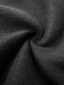 SHEIN Clasi Áo nỉ dài tay cổ tròn lót giữ nhiệt bằng satin trang trí nơ dành cho nữ, kiểu dáng thường ngày, thích hợp cho mùa thu. - màu đen - Xem 6