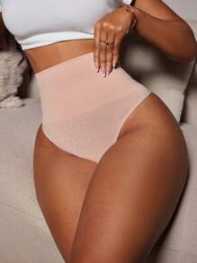Plain High Waist Shaping Underwear Light Luxury Sexy