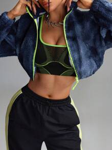 Innovista Veste polaire femme tie-dye à collision vibrante pour sports de plein air, veste polaire pour randonnée, alpinisme et sports, vestes de ski, chaude pour l'extérieur, veste polaire, veste d'hiver femme, veste zippée