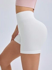 Easithlete 无缝瑜伽运动短裤，高腰收腹提拉，动态纹理面料，适合运动、骑行和日常休闲穿着女士运动短裤、健身短裤、骑行短裤