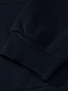 RueChic Men Basketball Printed Regular Hoodie Set - Navy Blue - View 5