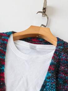 SHEIN CURVE+ Áo thun tay dài hở trước cỡ lớn thường ngày, dành cho mùa đông - Nhiều màu - Xem 4