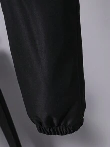 2 件套：Tween Boy 厚款保暖内衬印花领夹克和户外休闲裤，适合户外玩耍、冬季服装 - 彩色 - 查看 3