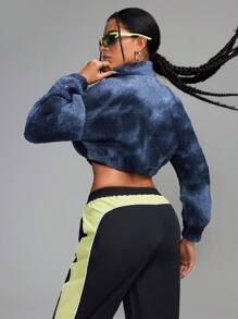 Innovista Veste polaire femme tie-dye à collision vibrante pour sports de plein air, veste polaire pour randonnée, alpinisme et sports, vestes de ski, chaude pour l'extérieur, veste polaire, veste d'hiver femme, veste zippée