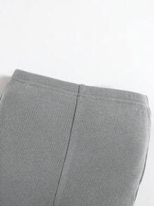 Cozy Pixies Baby Girl Contrast Color Bow Elastic Waist Casual Pants