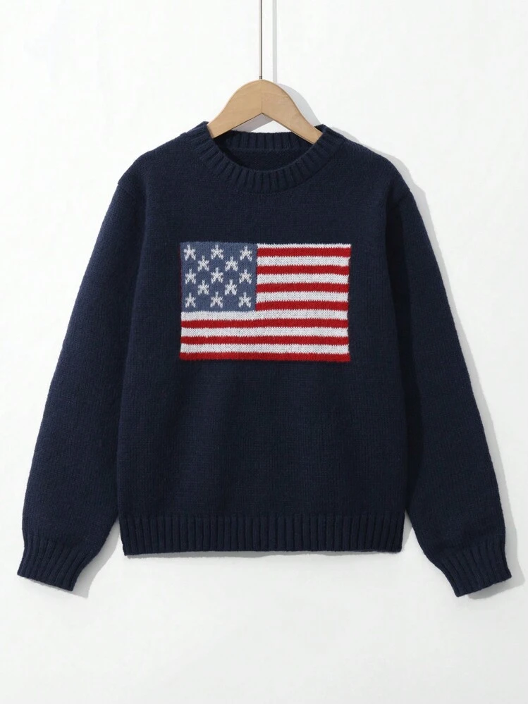 正规品BALMAIN アメリカ国旗デザイン セーター8（120cm）（【楽天市場 