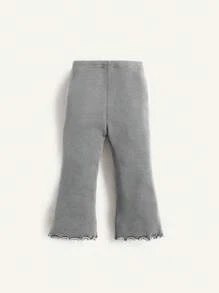 Cozy Pixies Baby Girl Contrast Color Bow Elastic Waist Casual Pants