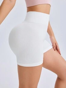 Easithlete 无缝瑜伽运动短裤，高腰收腹提拉，动态纹理面料，适合运动、骑行和日常休闲穿着女士运动短裤、健身短裤、骑行短裤