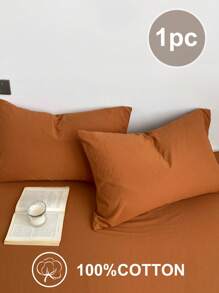 1 Stück karamelloranger Anti-Pilling Kissenbezug, atmungsaktiv für die Jahreszeiten, geeignet für Jungen, Mädchen, Schüler, Studentenwohnheime, Größe Twin/Voll/Queen/King