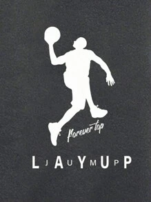 EURMUSE Men Basketball Printed Regular Hoodie Set - Dark Grey - View 6