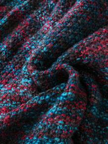 SHEIN CURVE+ Áo thun tay dài hở trước cỡ lớn thường ngày, dành cho mùa đông - Nhiều màu - Xem 5