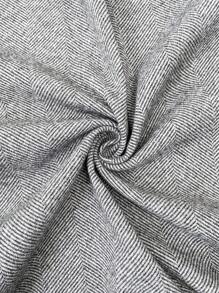 Calvaya Plus Size Solid Color Front Button Closure Long Sleeve Pocket Simple Casual Woolen Fall Cloth For Women - Grey - View 8