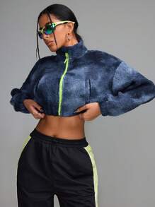 Innovista Veste polaire femme tie-dye à collision vibrante pour sports de plein air, veste polaire pour randonnée, alpinisme et sports, vestes de ski, chaude pour l'extérieur, veste polaire, veste d'hiver femme, veste zippée